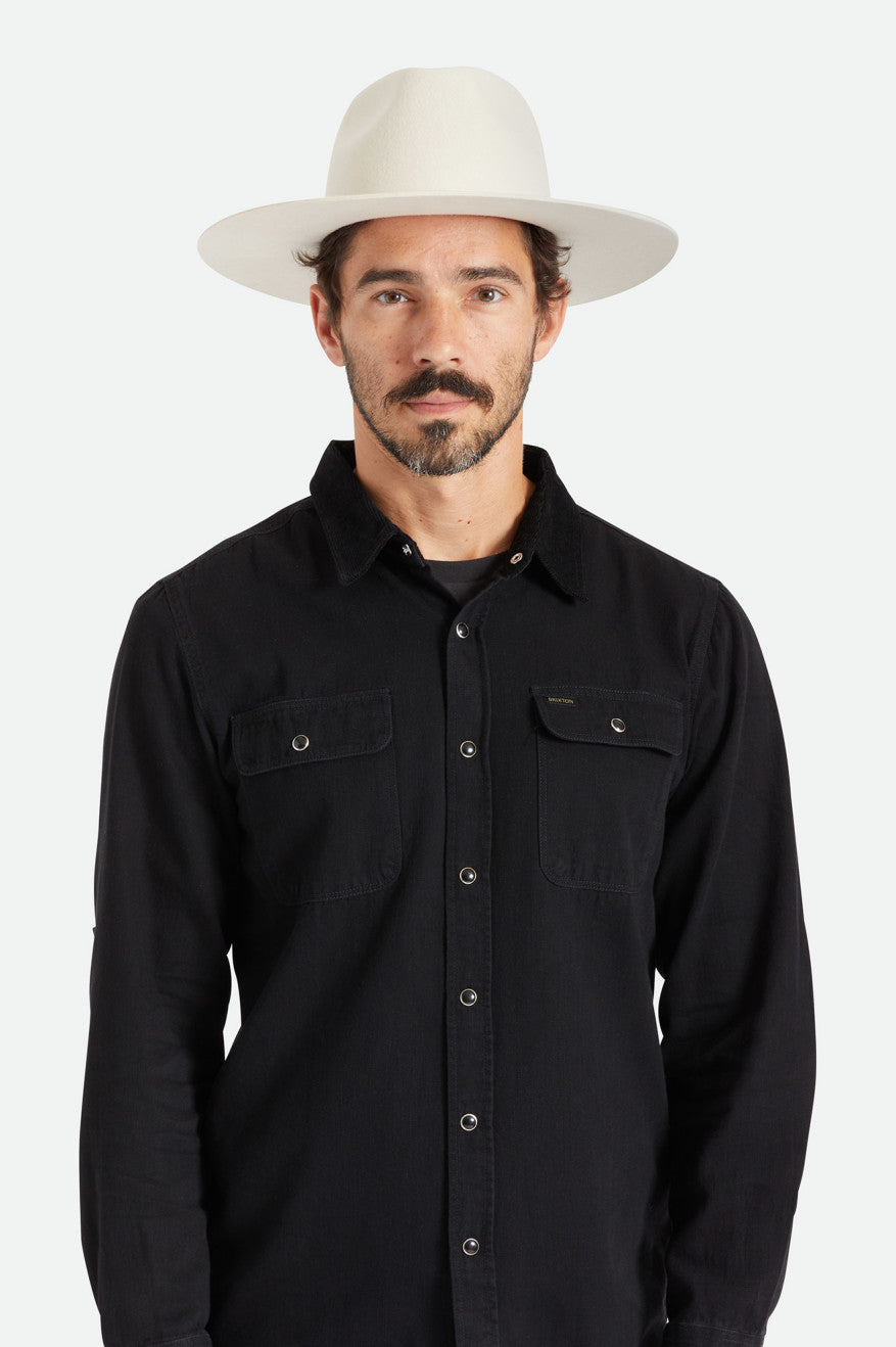 Brixton Cohen Cowboy Men's Hats White | 571NIDVUT