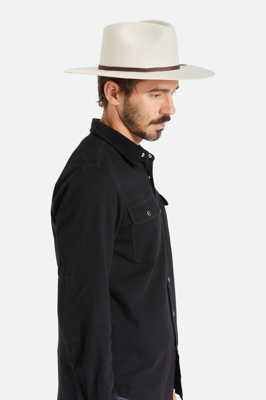 Brixton Cohen Cowboy Men's Hats White | 571NIDVUT