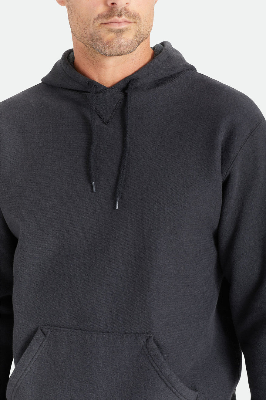 Brixton Cooper Reserve Raglan Men's Hoodie Black | 236QIHPSO