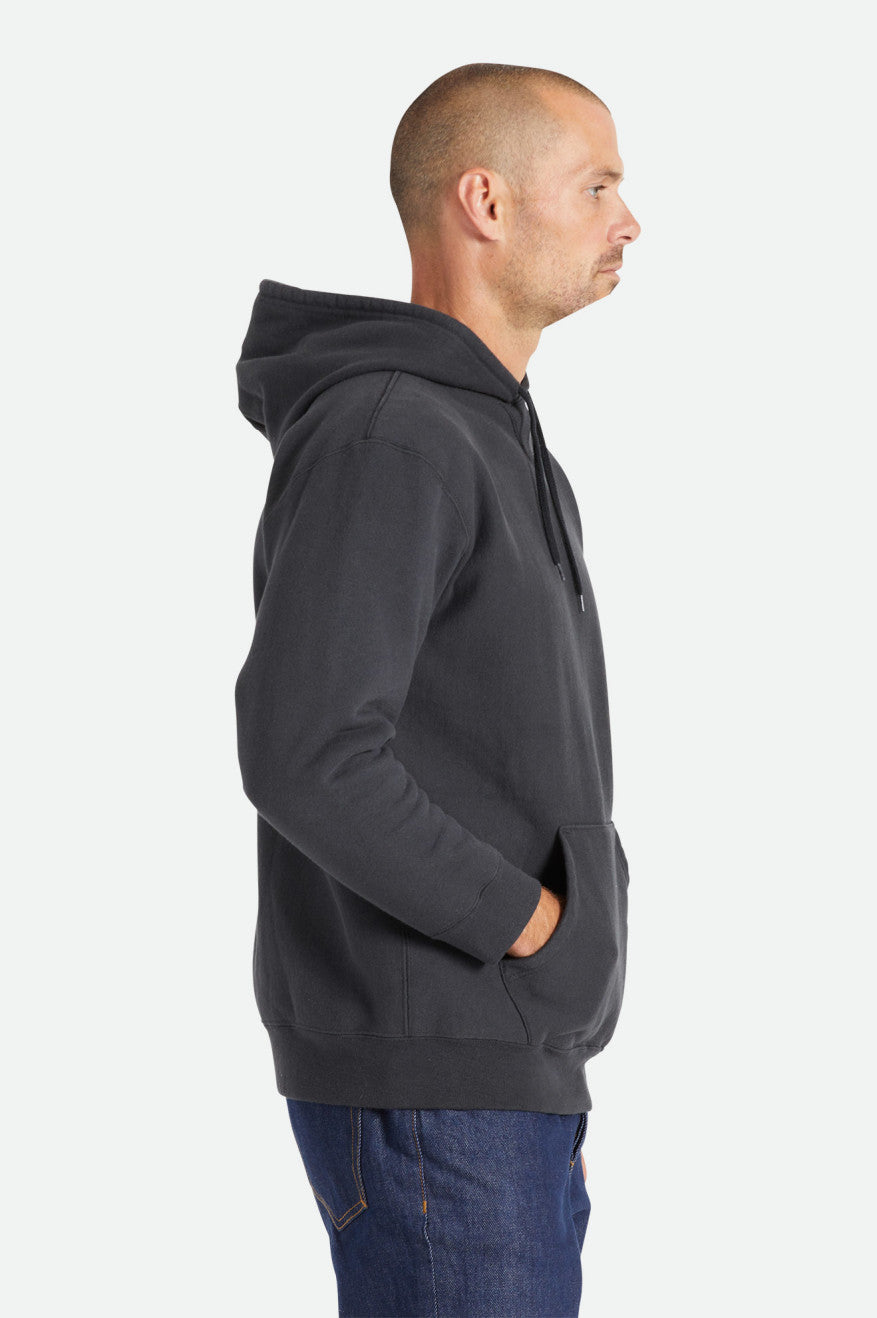 Brixton Cooper Reserve Raglan Men's Hoodie Black | 236QIHPSO