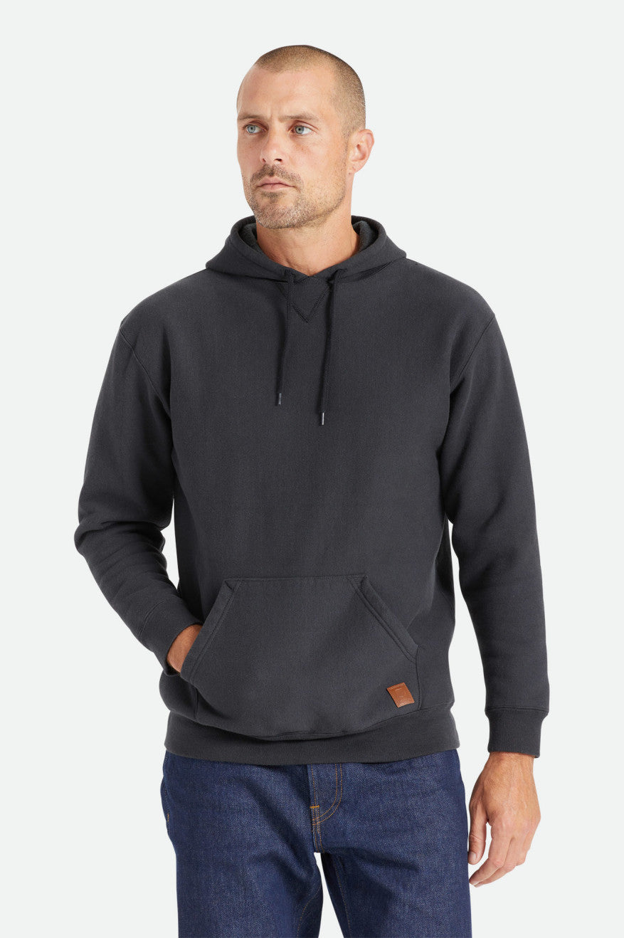 Brixton Cooper Reserve Raglan Men\'s Hoodie Black | 236QIHPSO