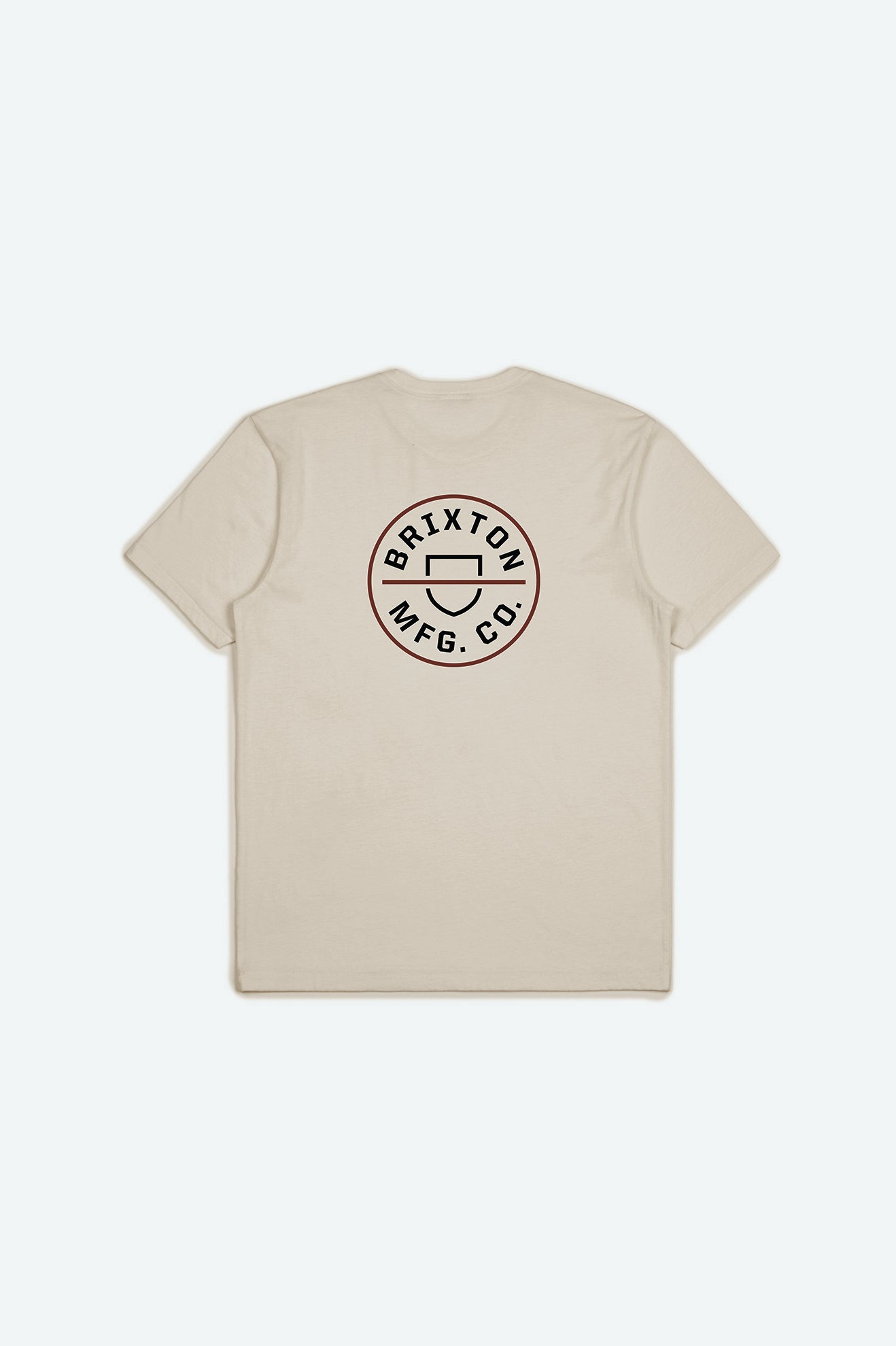 Brixton Crest II S/S Standard Men's Tops Cream | 257KNEZJQ