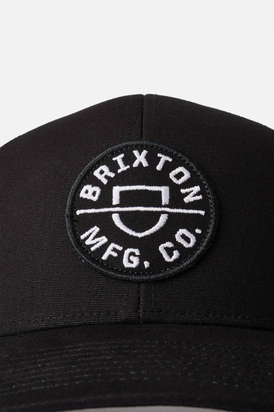 Brixton Crest NetPlus MP Trucker Hat Men's Caps Black | 140TJSKAQ