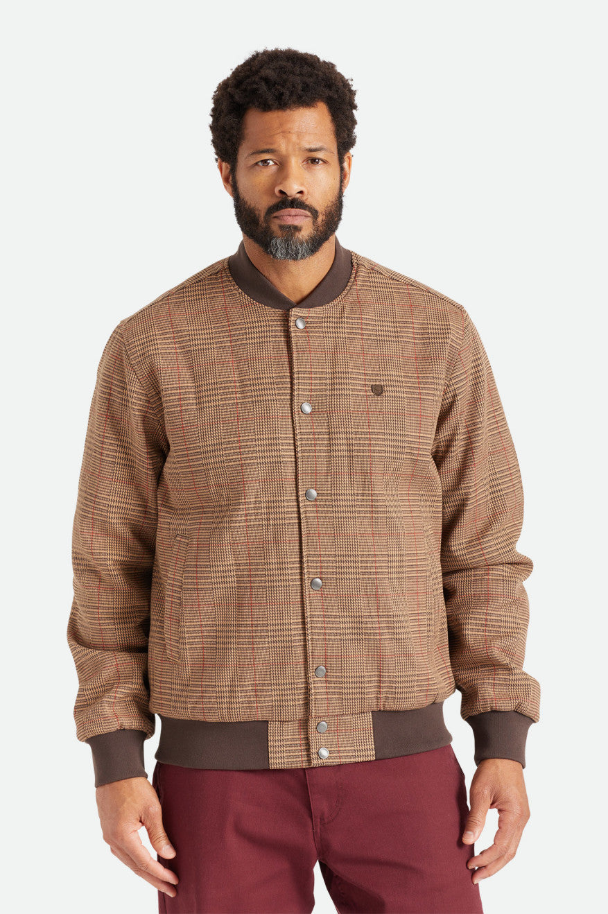 Brixton Dillinger Bomber Men's Jackets Brown | 162QFUDIV