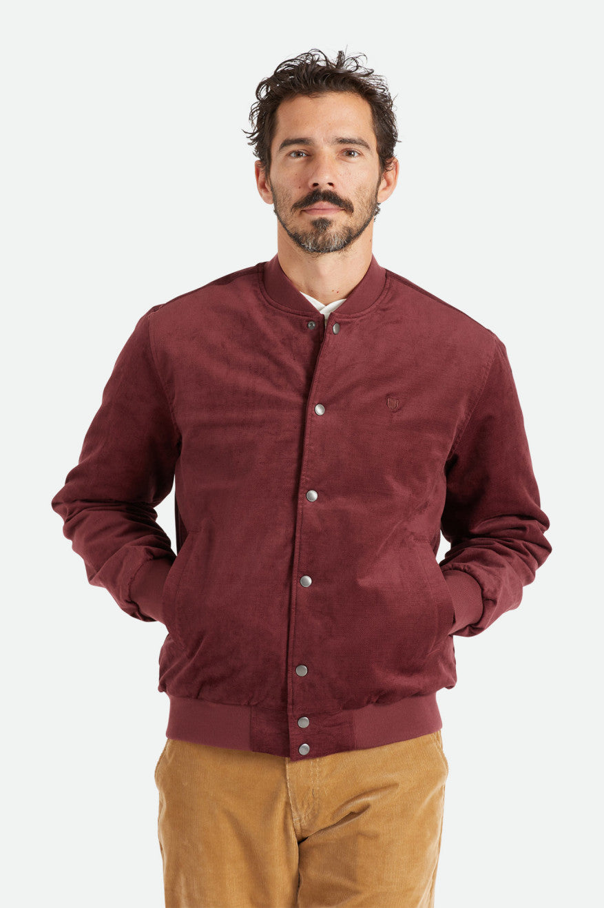 Brixton Dillinger Bomber Men's Jackets Red | 306FICTEZ