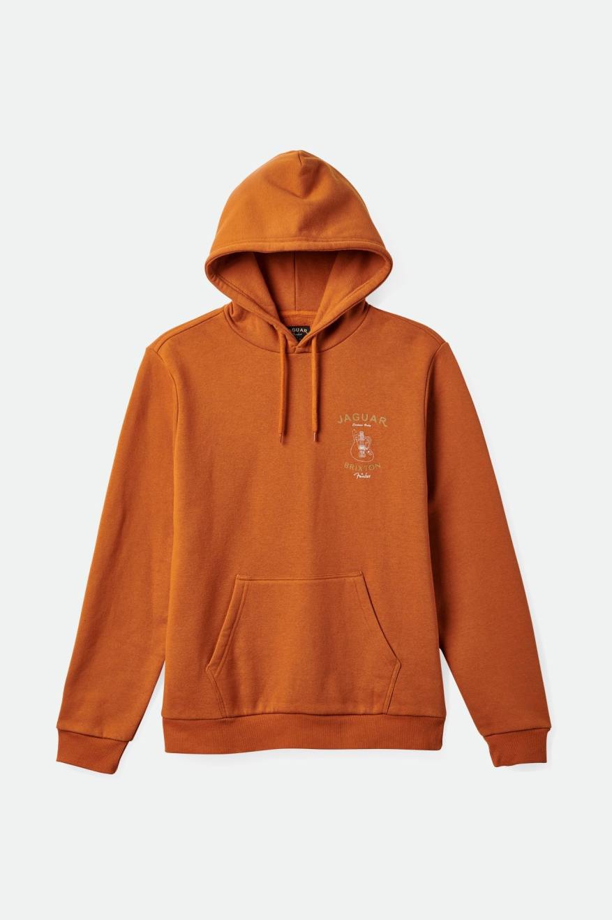 Brixton Fender Jaguar Claws Men's Hoodie Orange | 653OQVIMF