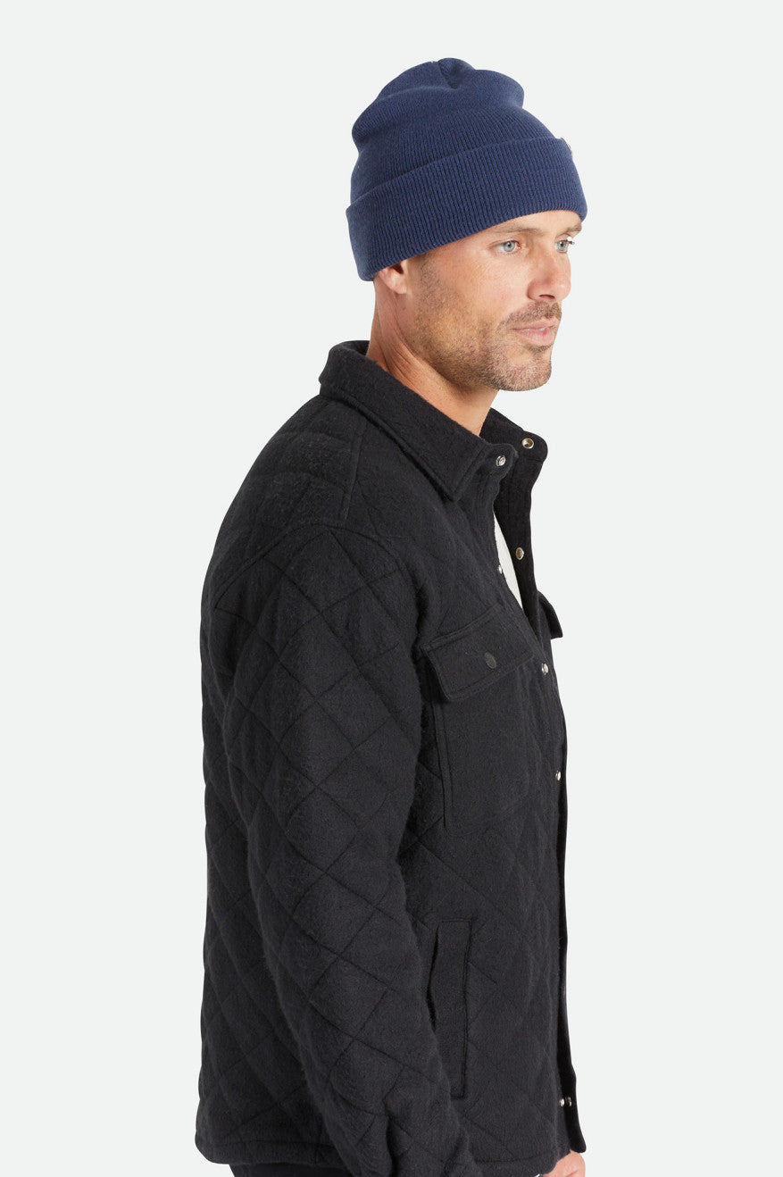 Brixton Harbor Beta Watch Cap Men's Beanie Navy | 854UENXPO