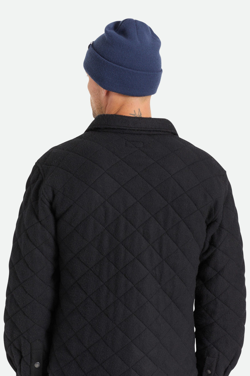 Brixton Harbor Beta Watch Cap Men's Beanie Navy | 854UENXPO