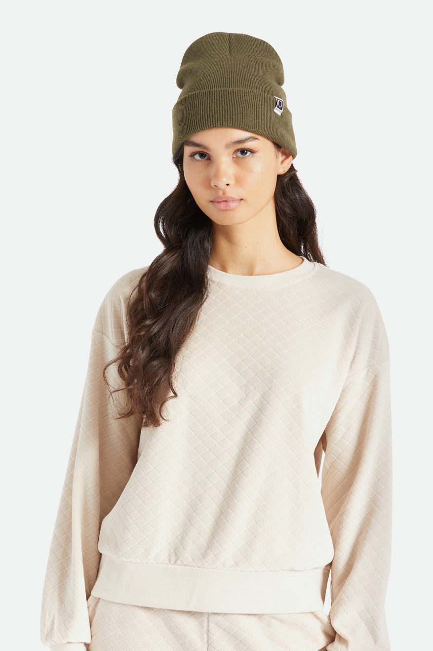 Brixton Harbor Beta Watch Cap Women's Beanie Olive | 376OKDVLB