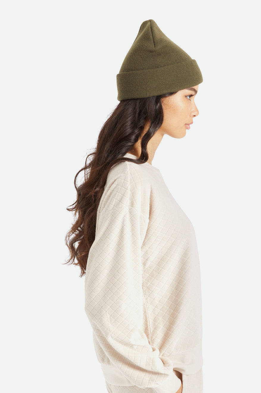 Brixton Harbor Beta Watch Cap Women's Beanie Olive | 376OKDVLB