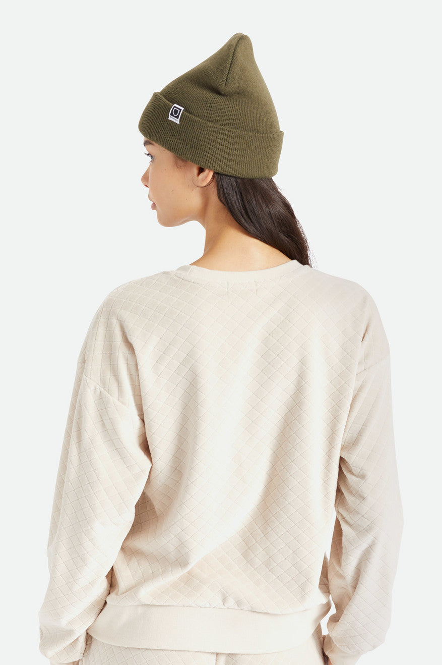 Brixton Harbor Beta Watch Cap Women's Beanie Olive | 376OKDVLB