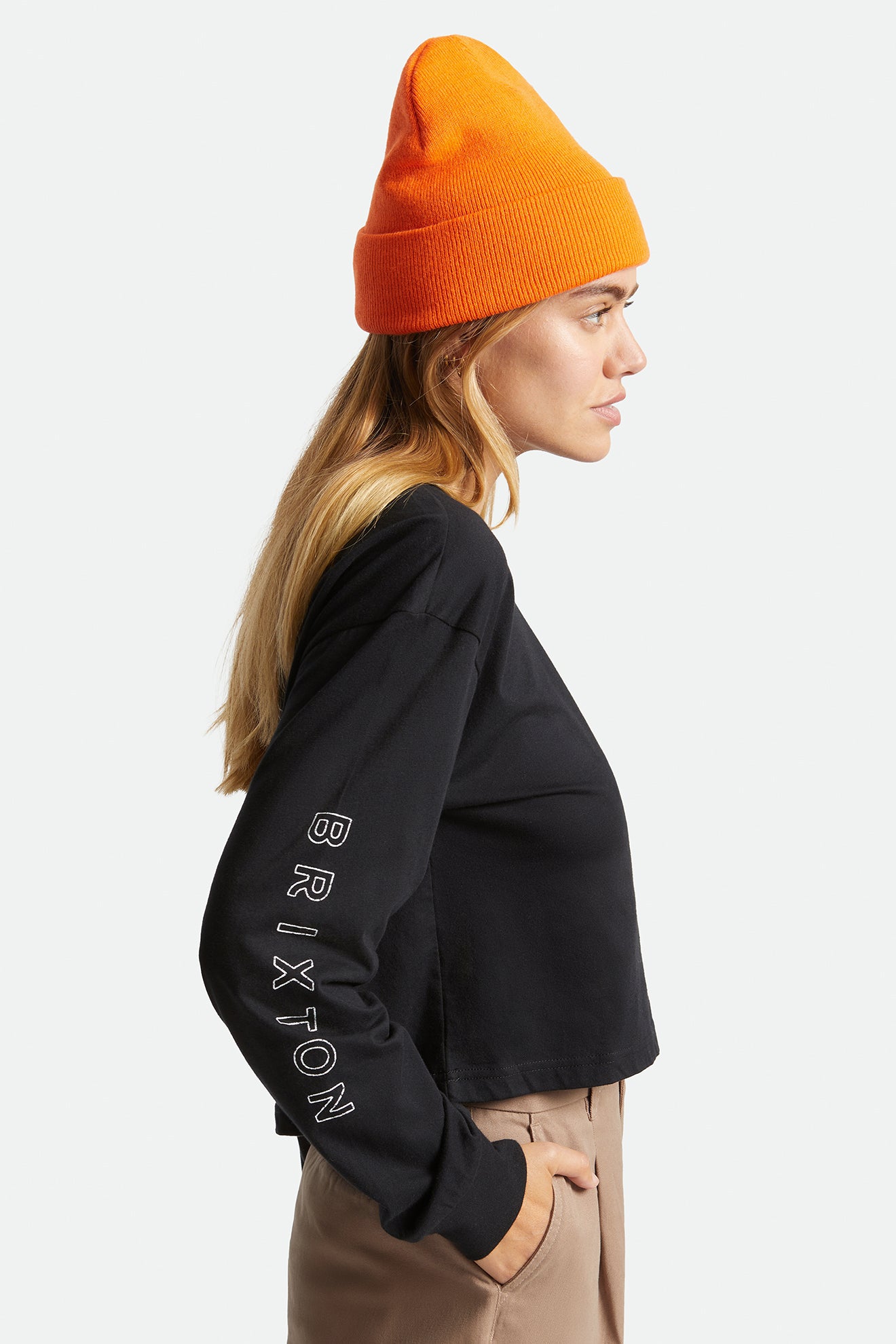 Brixton Harbor Beta Watch Cap Women's Beanie Orange | 603ZCKHEQ