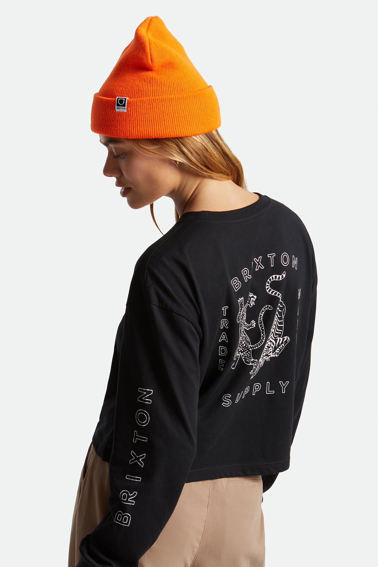 Brixton Harbor Beta Watch Cap Women's Beanie Orange | 603ZCKHEQ