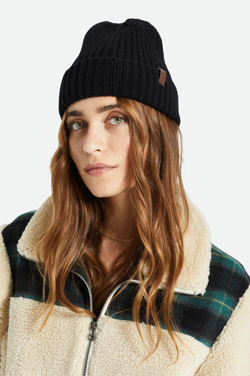 Brixton Heist Reserve Cashmere Women's Beanie Black | 205PBLRIO