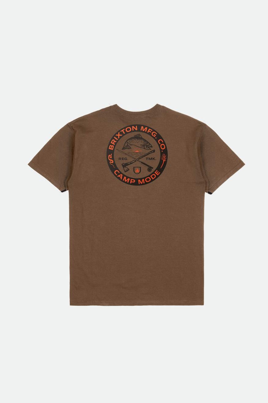 Brixton Highlands S/S Standard Men's Tops Brown | 817BUOIVW