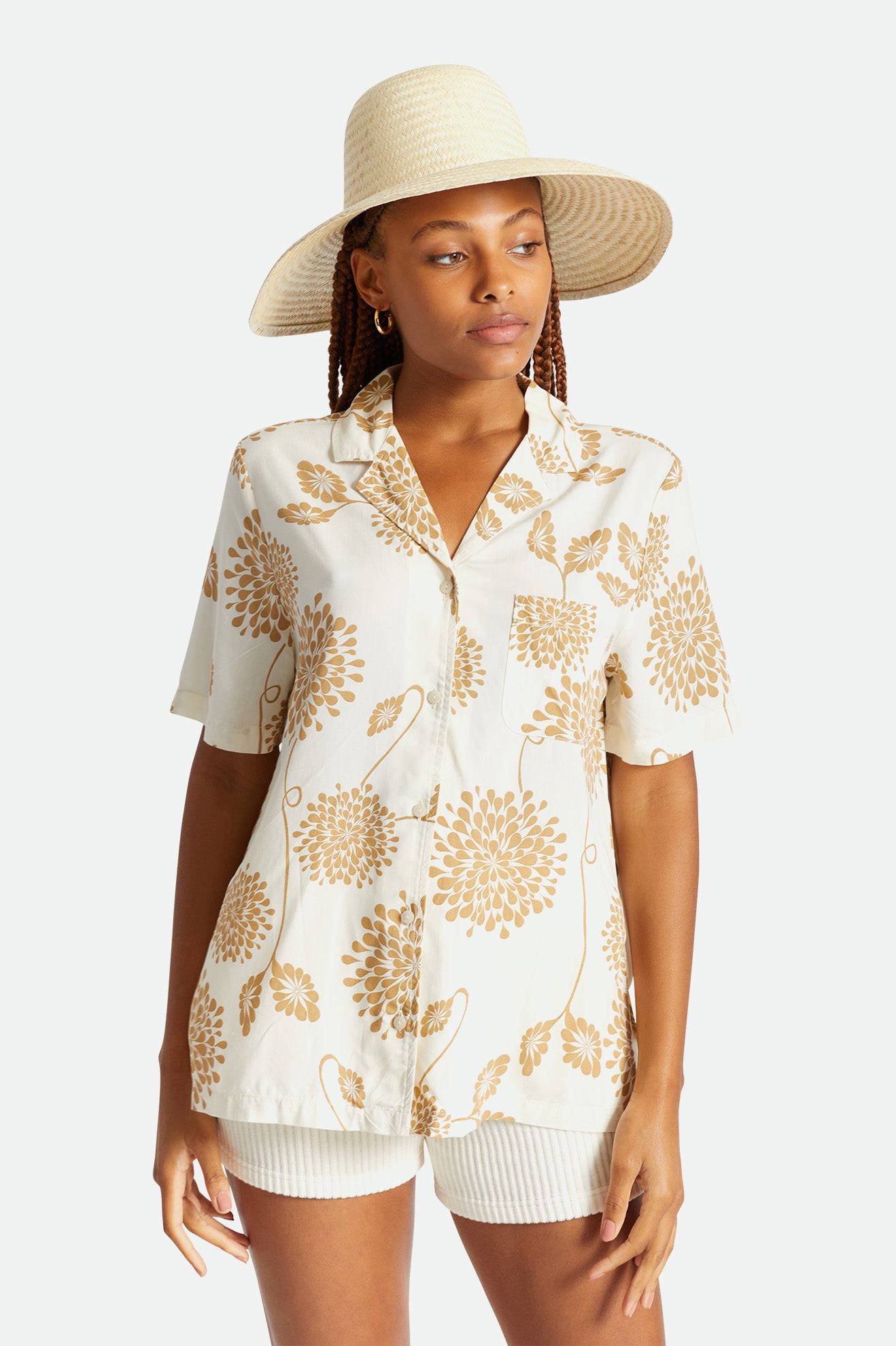 Brixton Janae Sun Women's Straw Hats Beige | 908UJMFWX