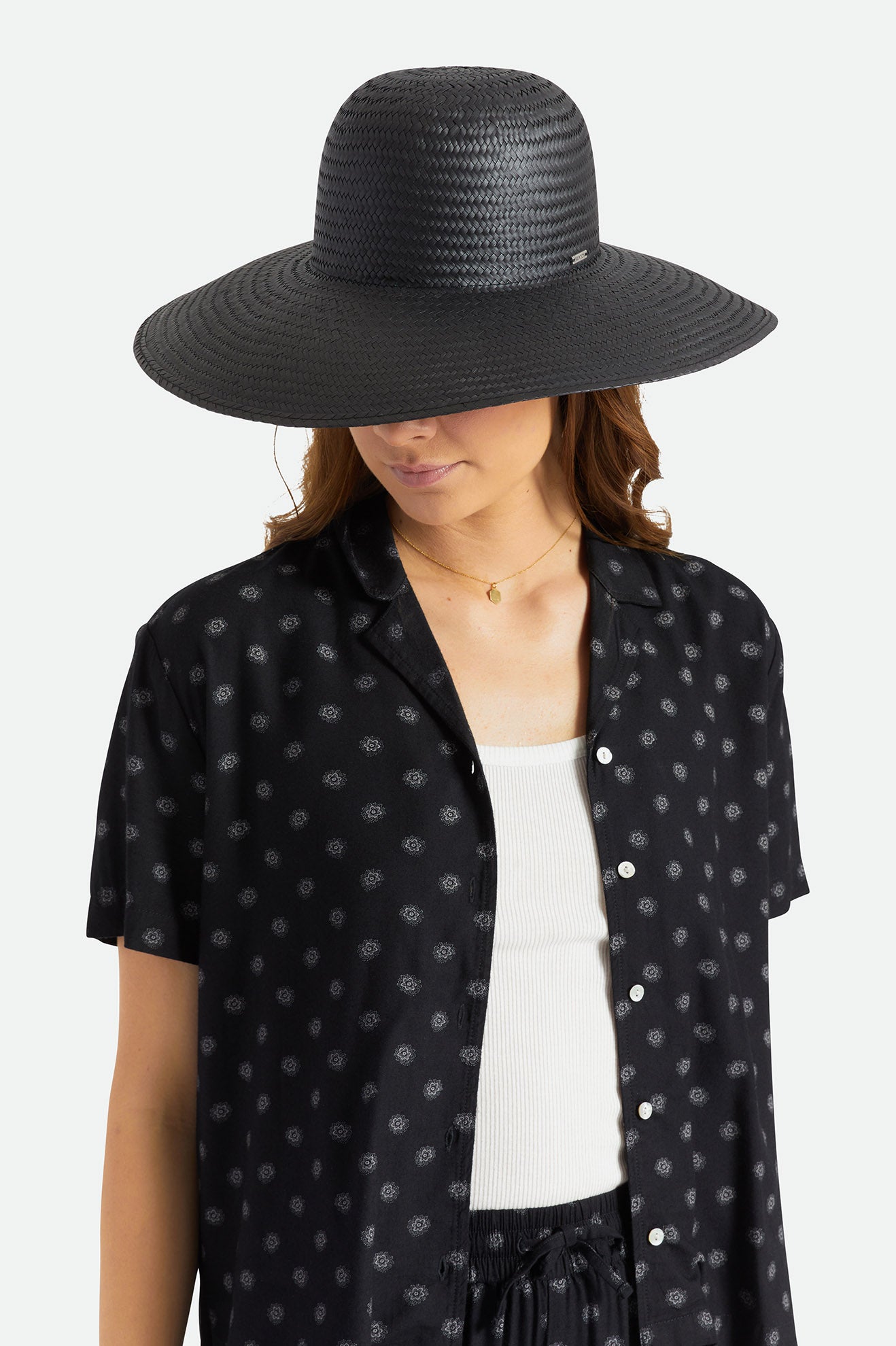 Brixton Janae Sun Women's Straw Hats Black | 506OQMDUH