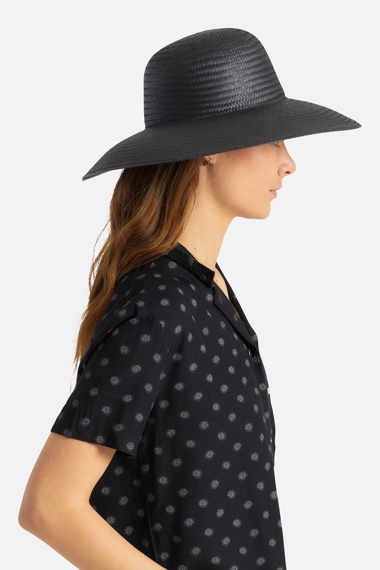 Brixton Janae Sun Women's Straw Hats Black | 506OQMDUH