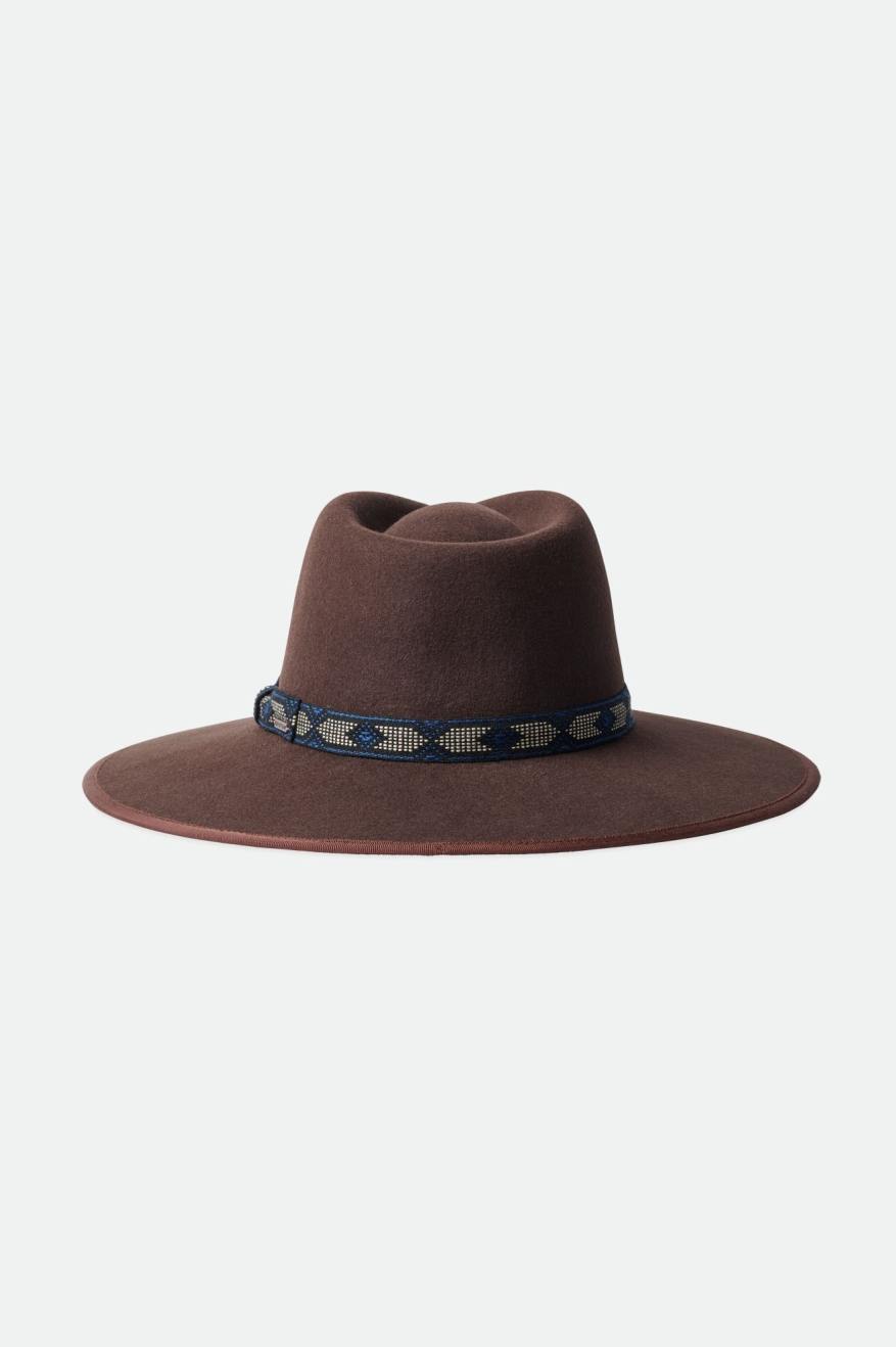 Brixton Jo Rancher Hat Women's Hats Deep Brown | 361ZCAWFL