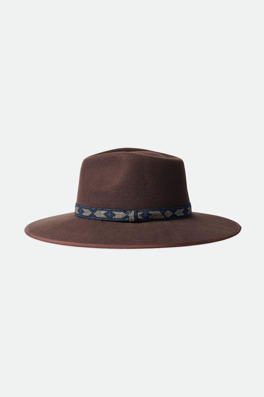 Brixton Jo Rancher Hat Women's Hats Deep Brown | 361ZCAWFL