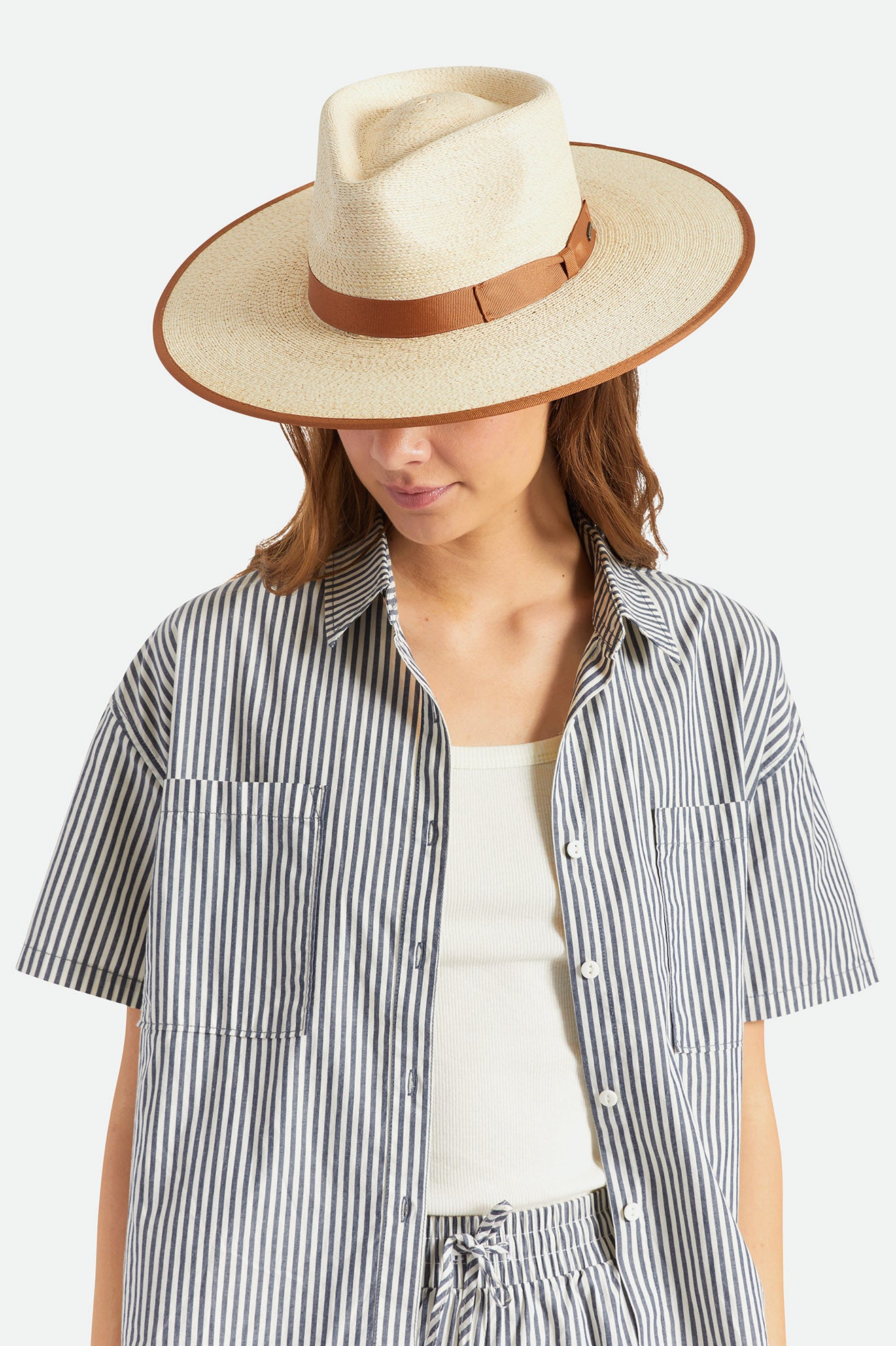 Brixton Jo Rancher Women's Straw Hats Beige | 571DFGJSW