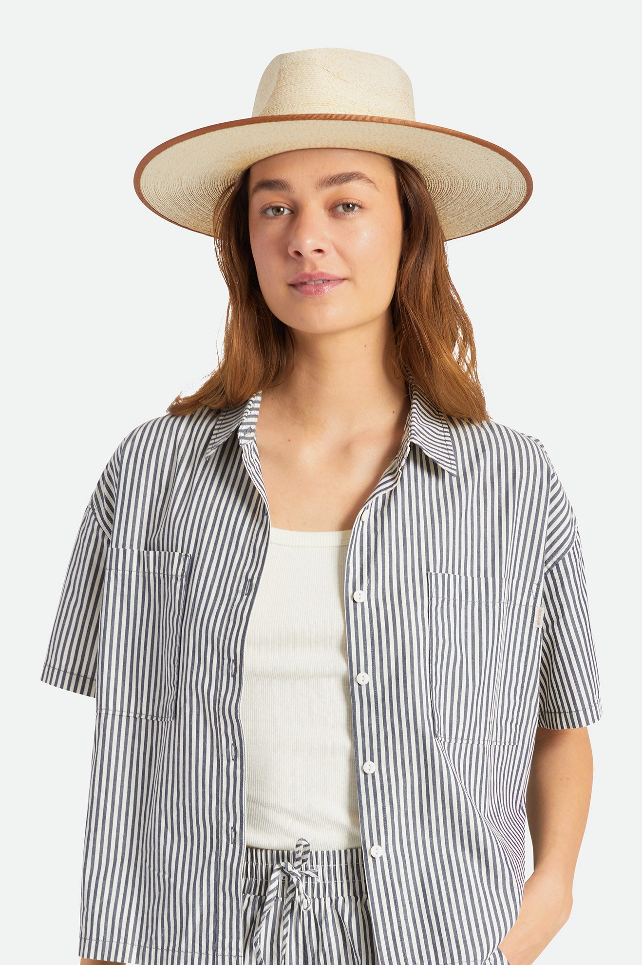 Brixton Jo Rancher Women's Straw Hats Beige | 571DFGJSW