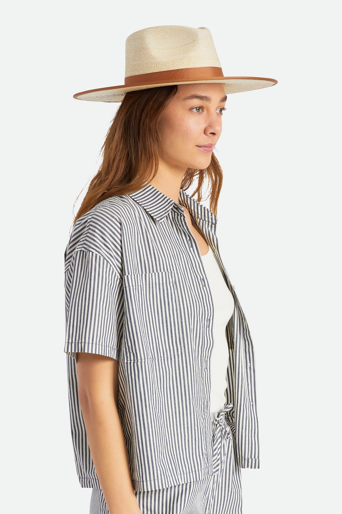 Brixton Jo Rancher Women's Straw Hats Beige | 571DFGJSW