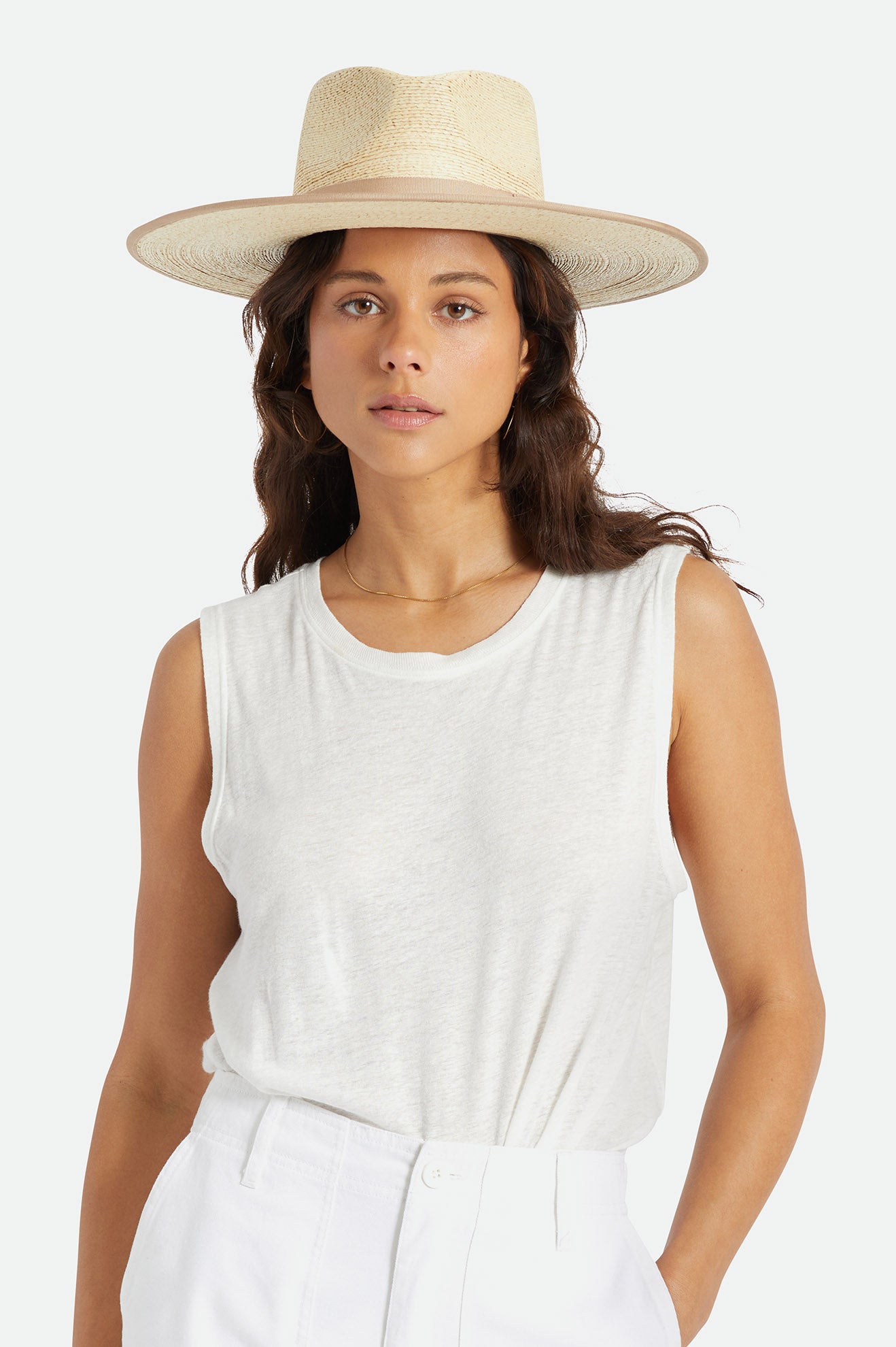 Brixton Jo Rancher Women's Straw Hats Beige | 821ISGKYD