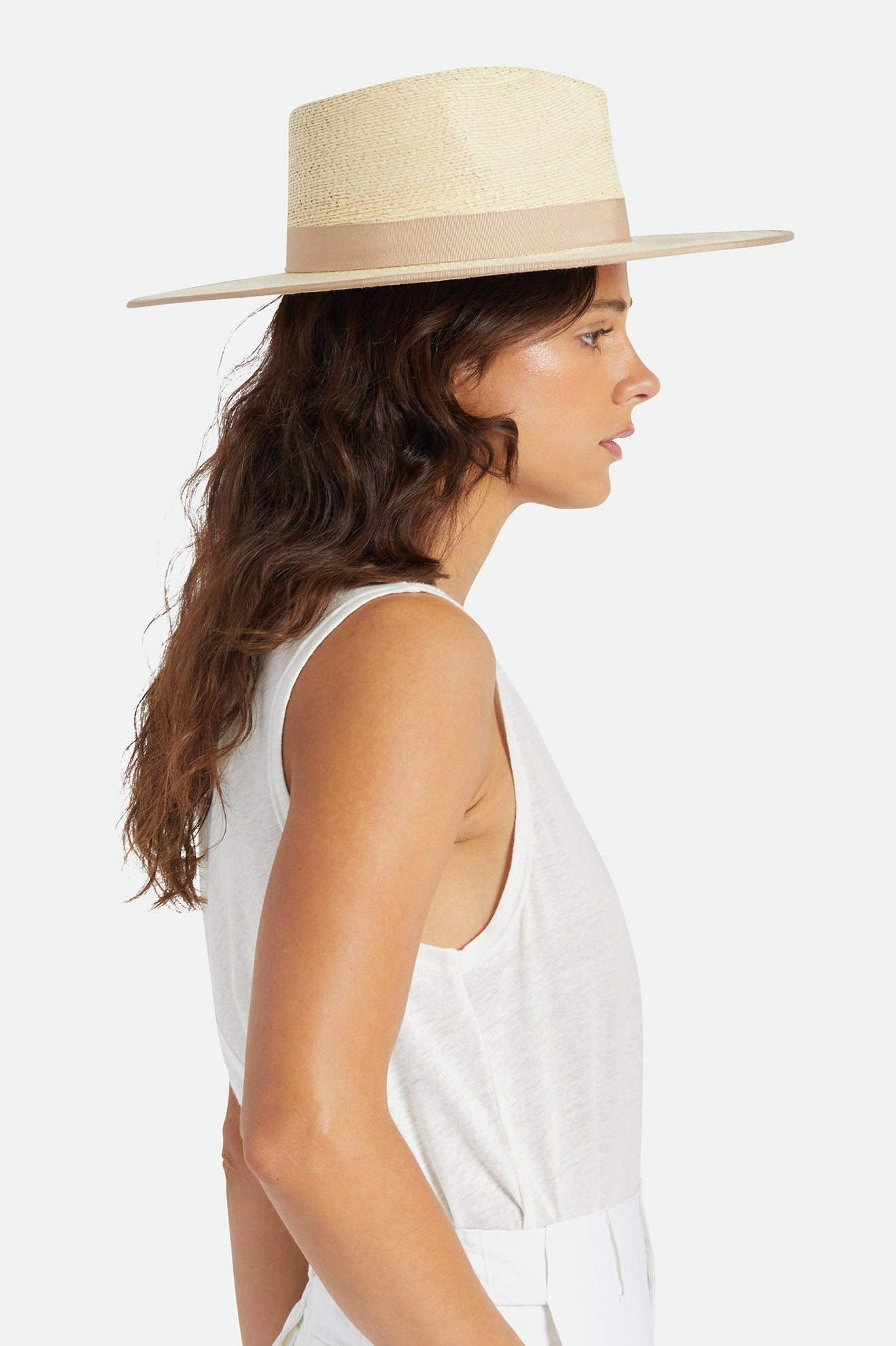 Brixton Jo Rancher Women's Straw Hats Beige | 821ISGKYD