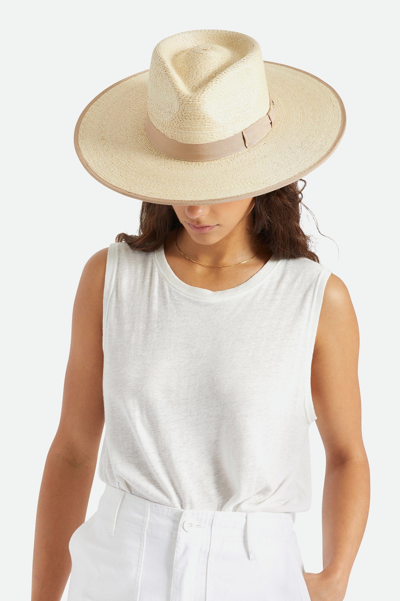 Brixton Jo Rancher Women's Straw Hats Beige | 821ISGKYD