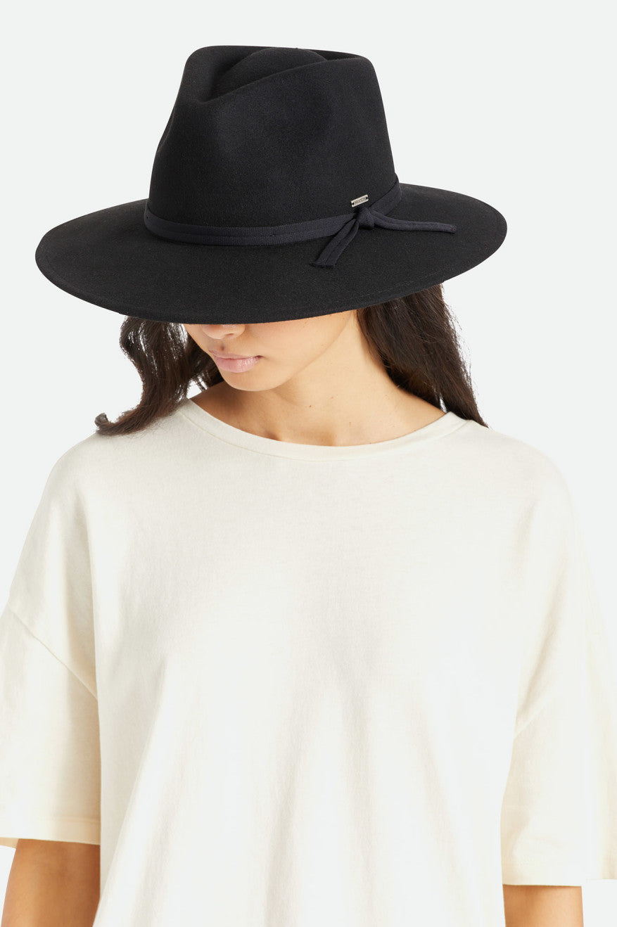 Brixton Joanna Felt Packable Hat Women's Hats Black | 302XNQFTL