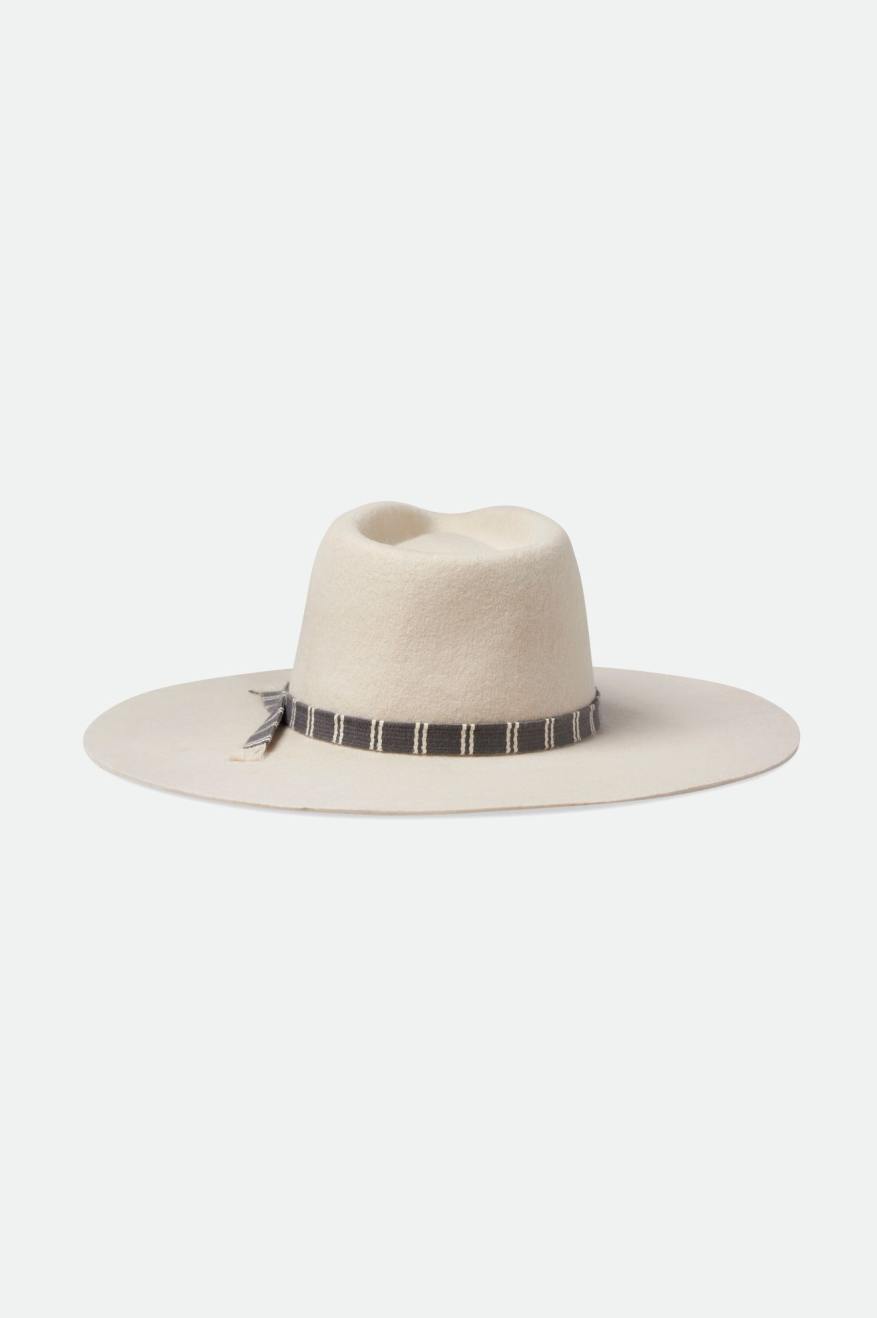 Brixton Leigh Felt Fedora Women's Fedoras White | 742RIMQAV