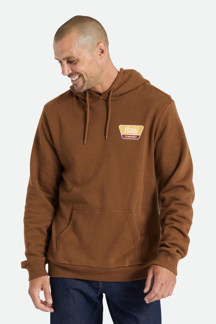 Brixton Linwood Men\'s Hoodie Light Gold | 324XVWEAH