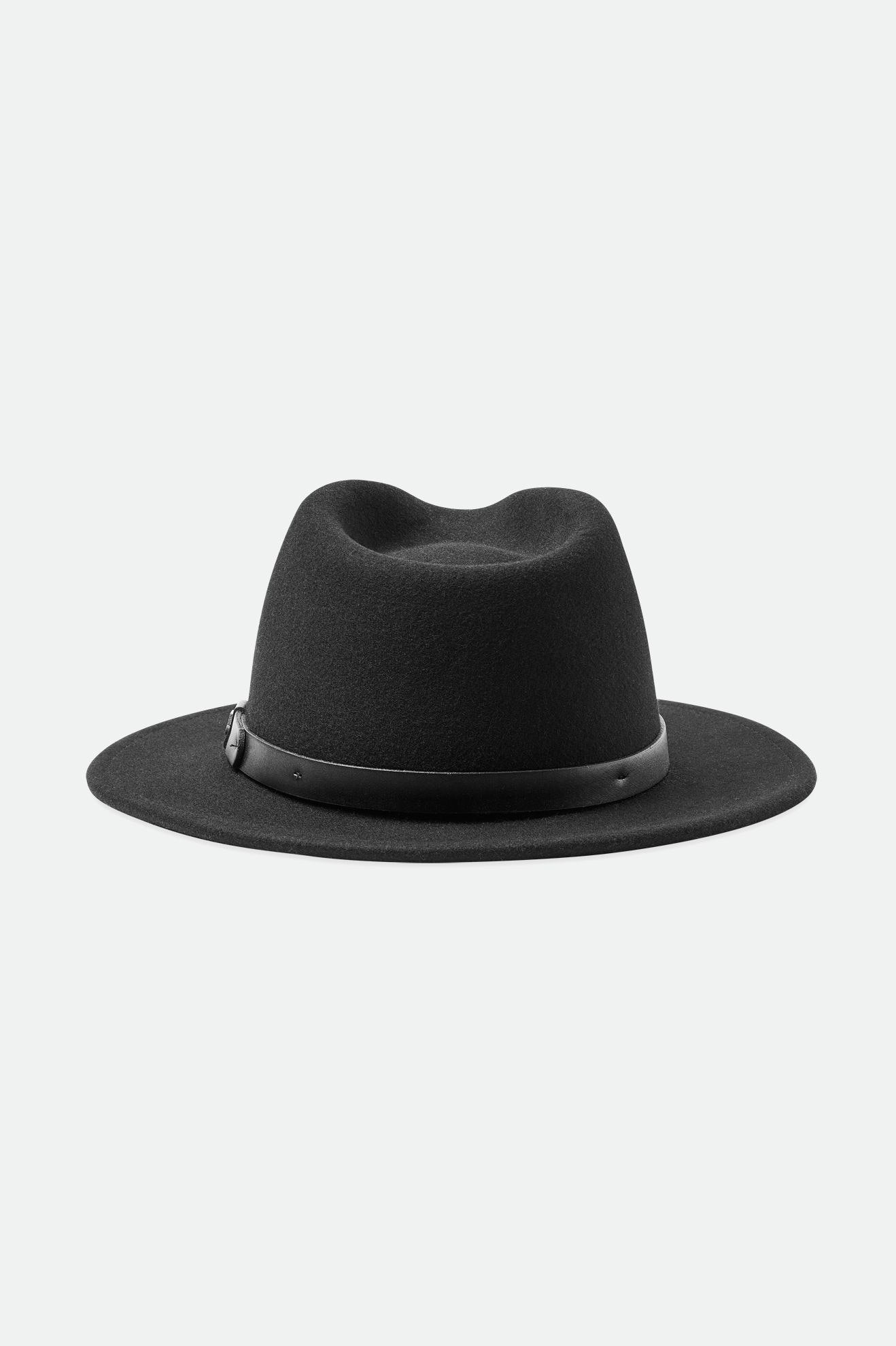 Brixton Messer Fedora Women's Fedoras Black | 540MOSEUI