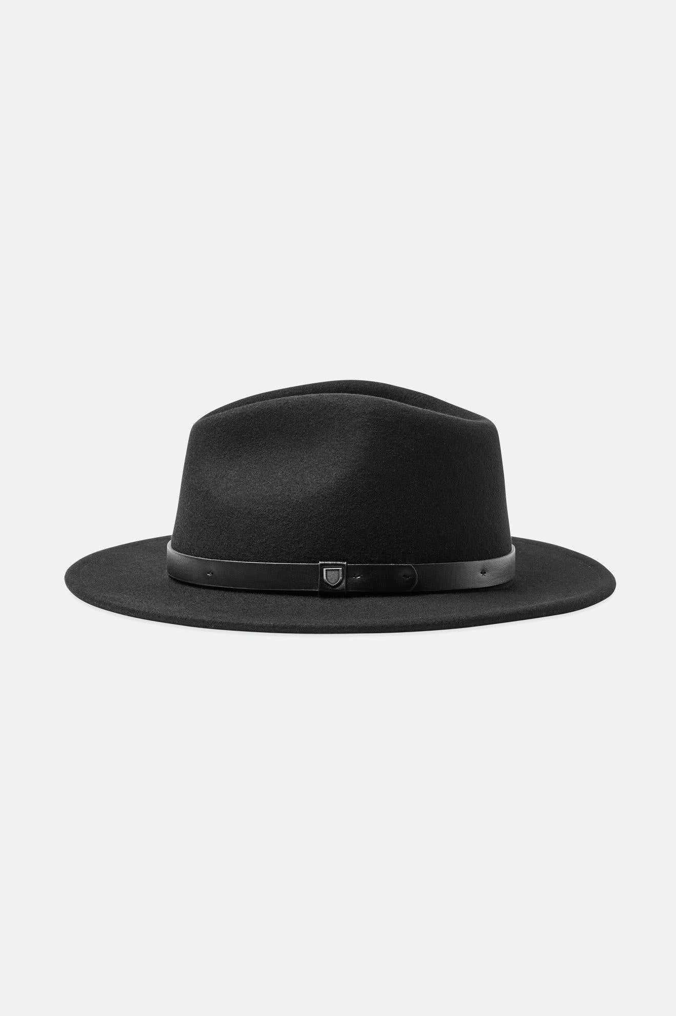 Brixton Messer Fedora Women's Fedoras Black | 540MOSEUI