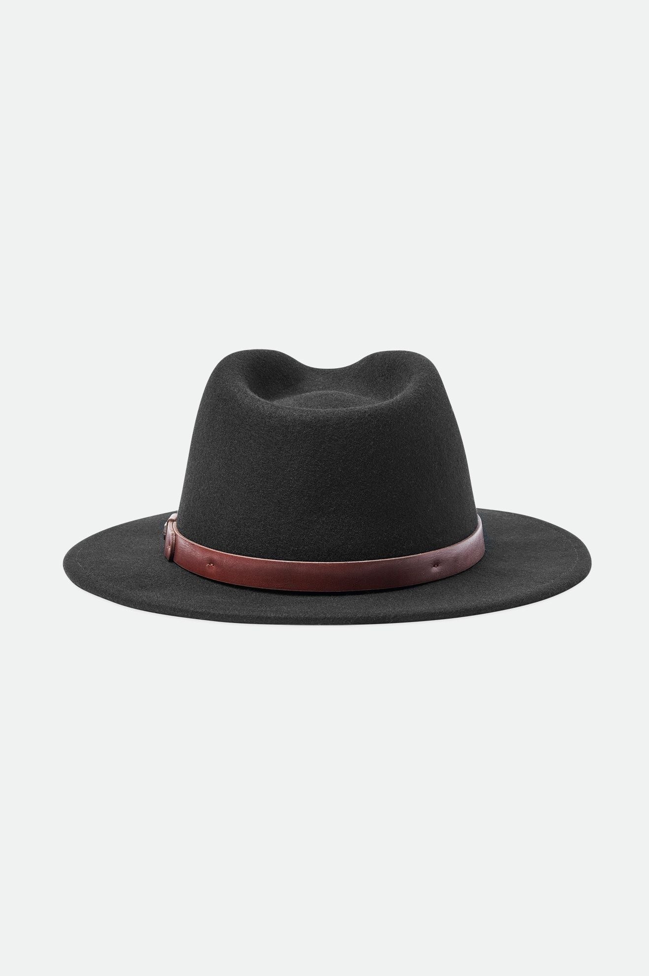 Brixton Messer Fedora Women's Fedoras Black | 627GMRSJN