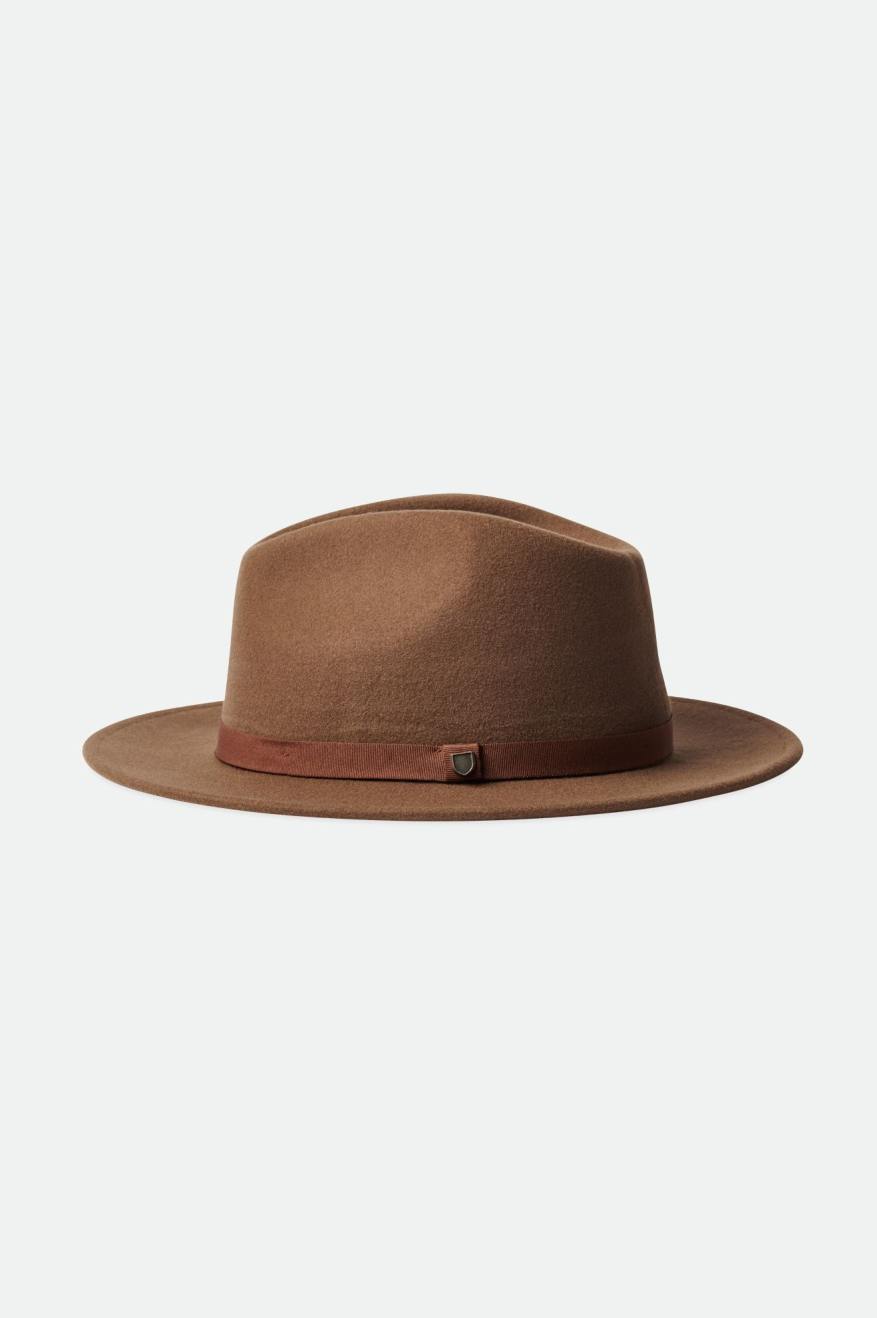 Brixton Messer Packable Fedora Women's Fedoras Brown | 508OBSCVT