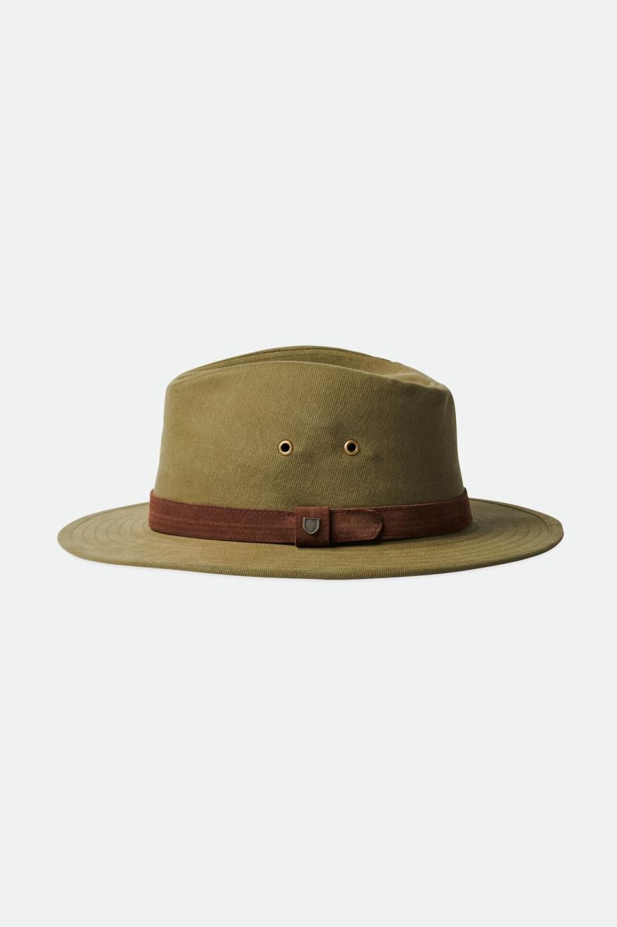 Brixton Messer Utility Adventure Fedora Women's Fedoras Olive | 574VYXFOG