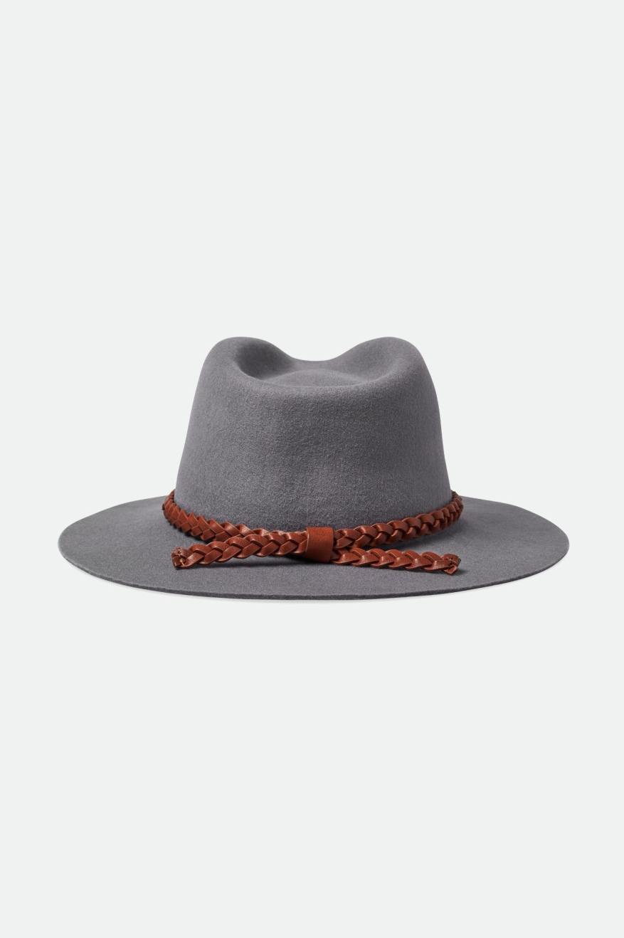 Brixton Messer Western Fedora Women's Fedoras Grey | 716TZBESL