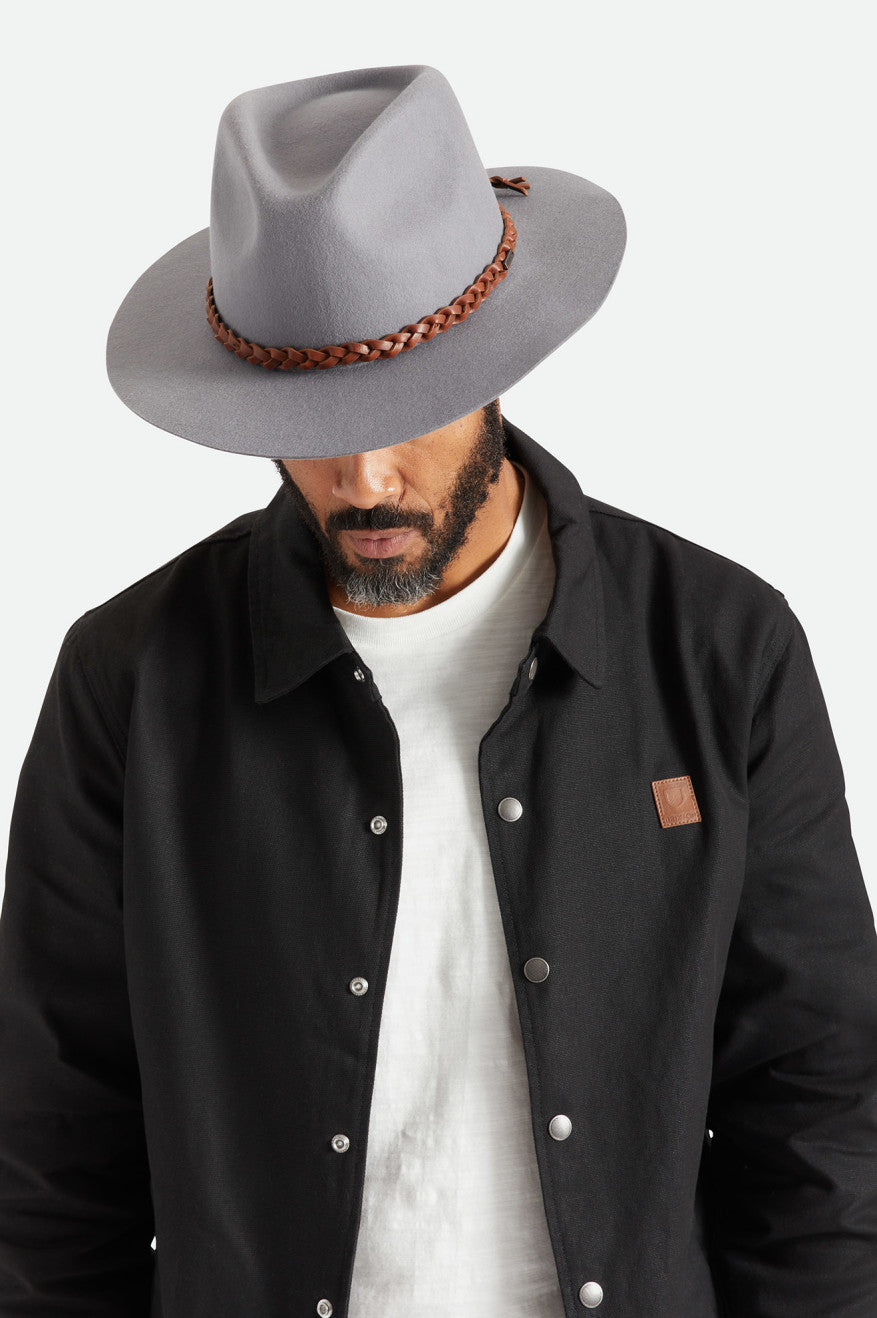 Brixton Messer Western Men's Fedoras Grey | 421SRGKCQ