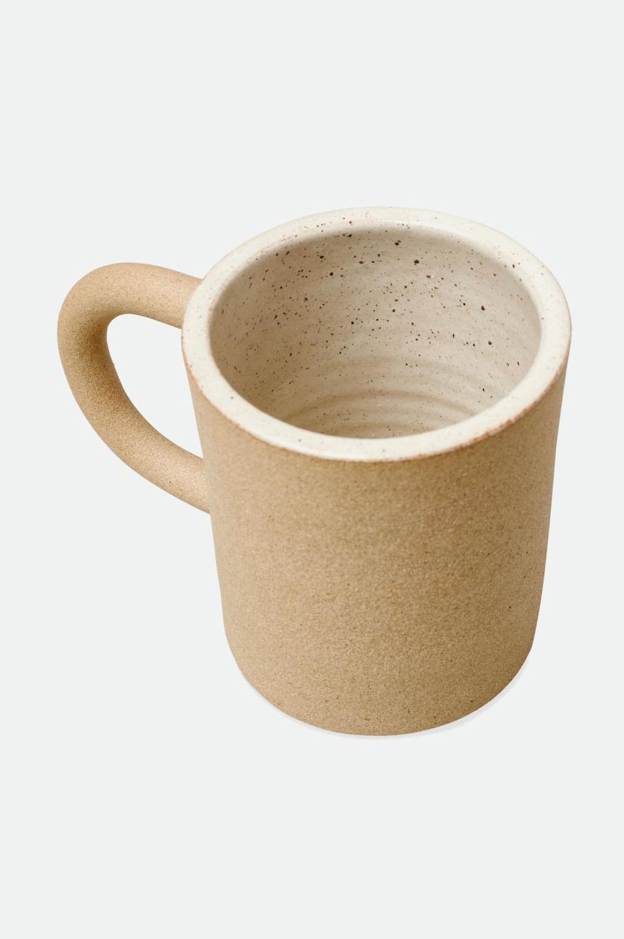 Brixton O-M Hand Crafted Ceramic Mug Unisex Accessories Beige | 481NEHBIU