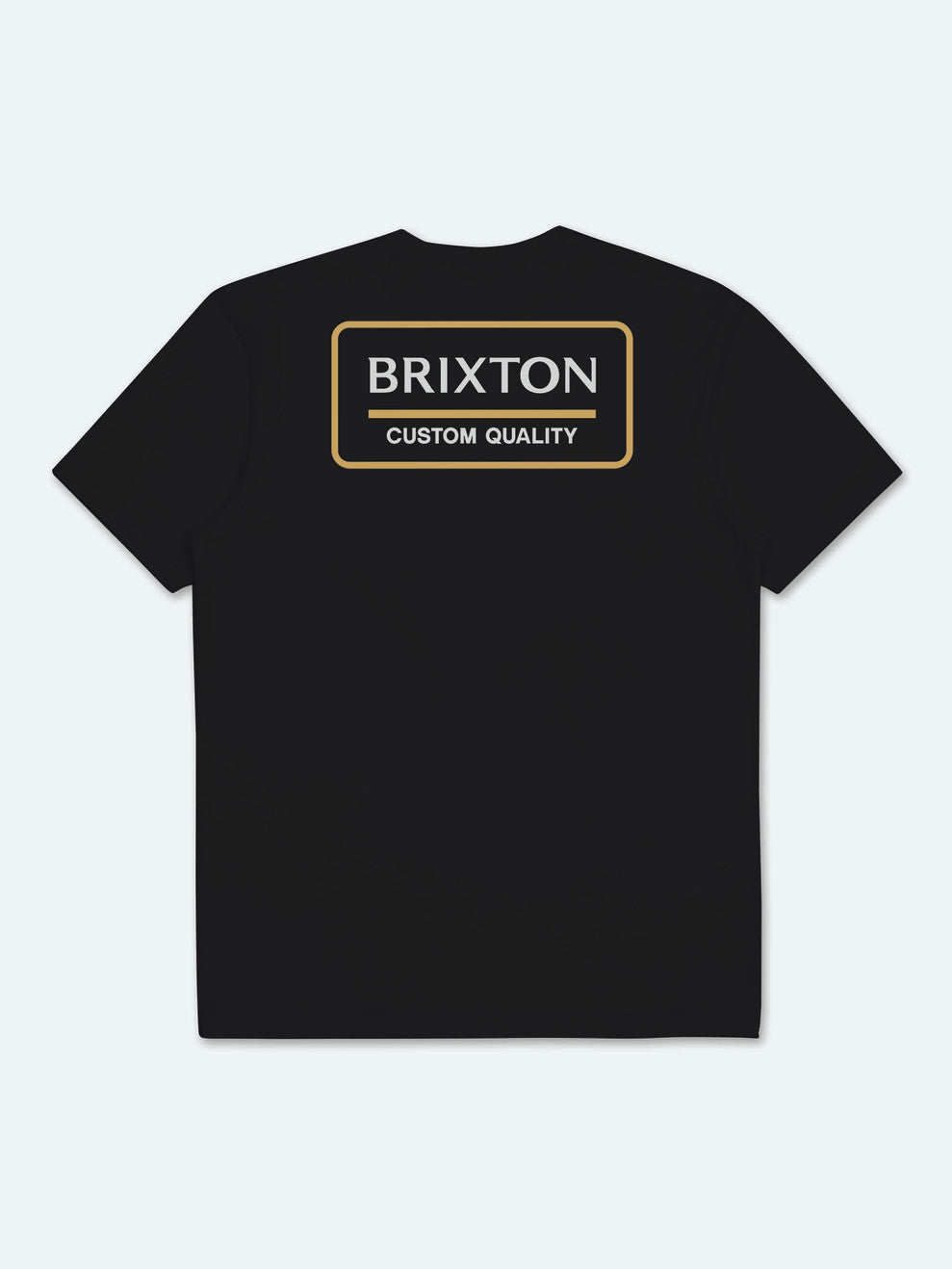 Brixton Palmer Proper S/S Standard Men's Tops Black / Light Gold | 495JVNBLA