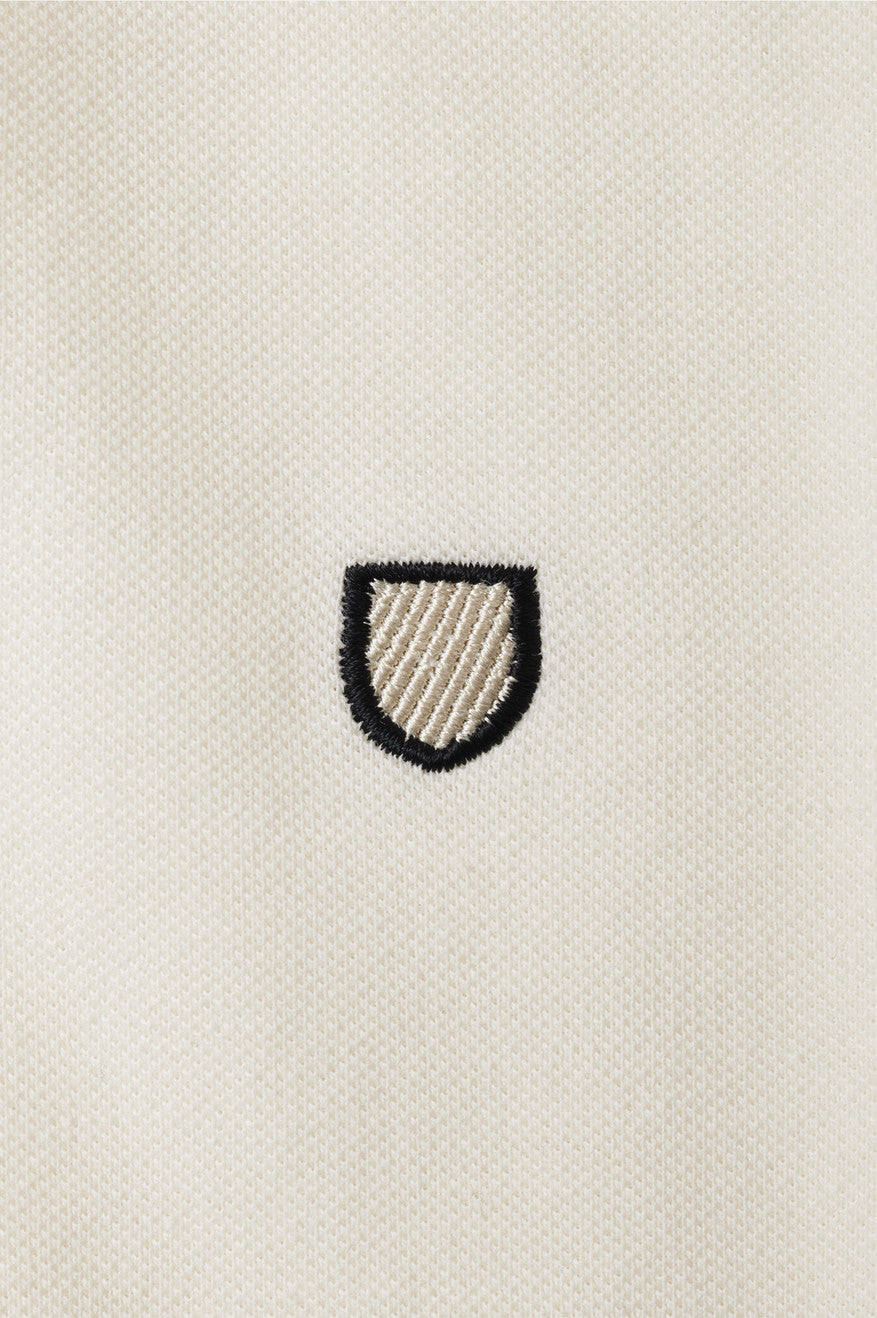 Brixton Proper S/S Polo Men's Knitwear White / Black | 872YOIVZR