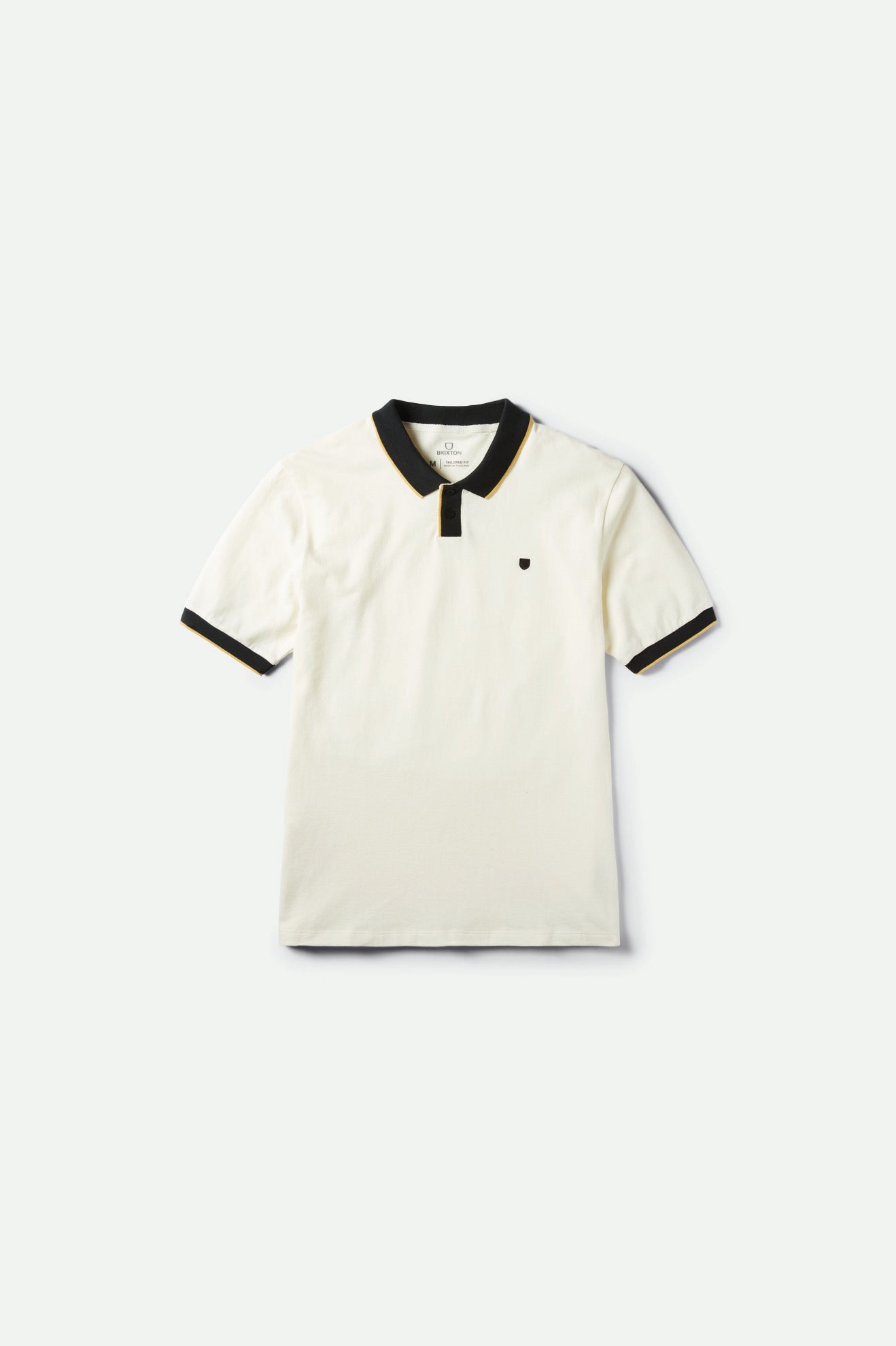 Brixton Proper S/S Polo Men's Knitwear White / Black | 872YOIVZR