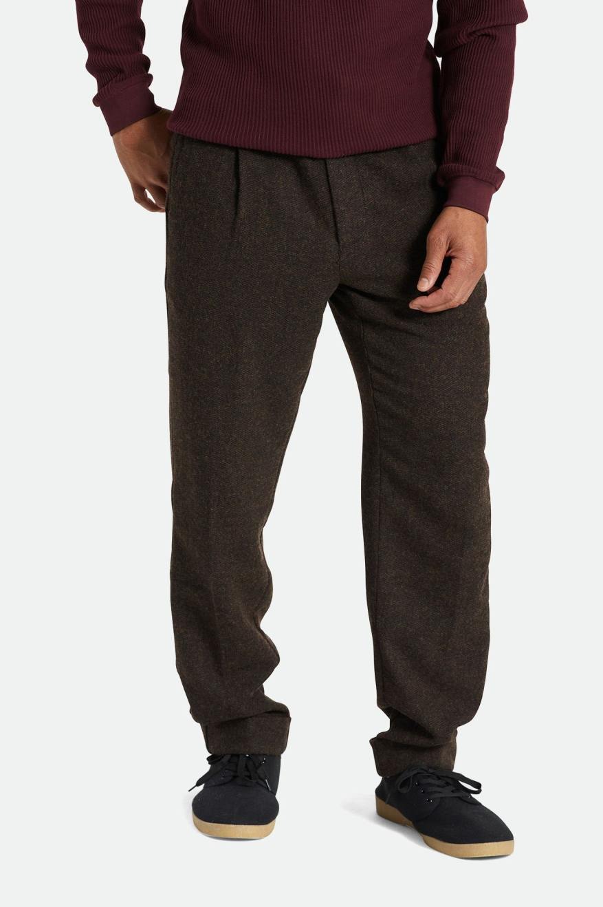 Brixton Regent Reserve Trouser Men\'s Pants Brown | 635TEHAIQ