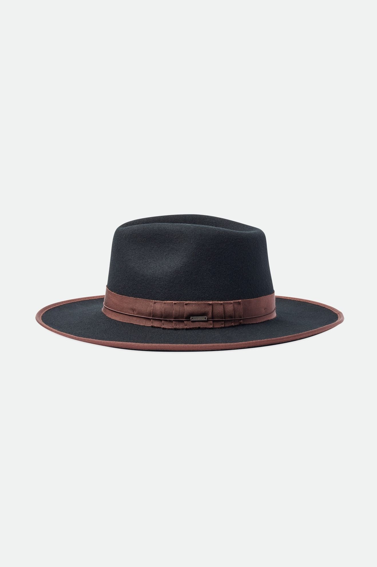 Brixton Reno Fedora Women's Fedoras Black / Brown | 785GHRVPC