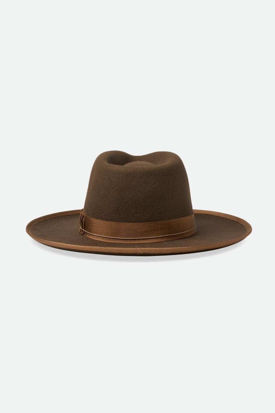 Brixton Reno Men's Fedoras Coffee | 983QBWSDR