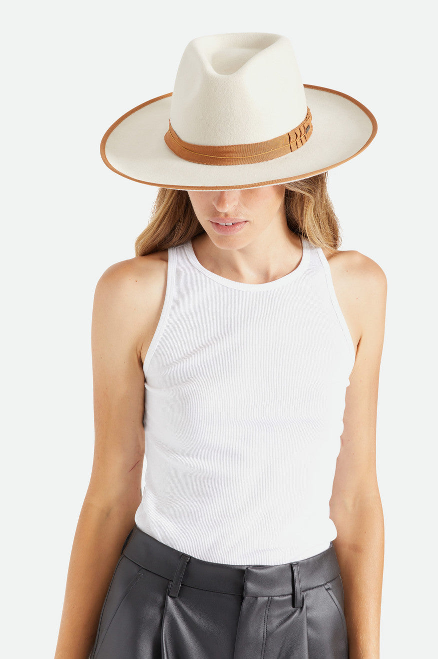 Brixton Reno Men's Fedoras White | 907TGEQPI