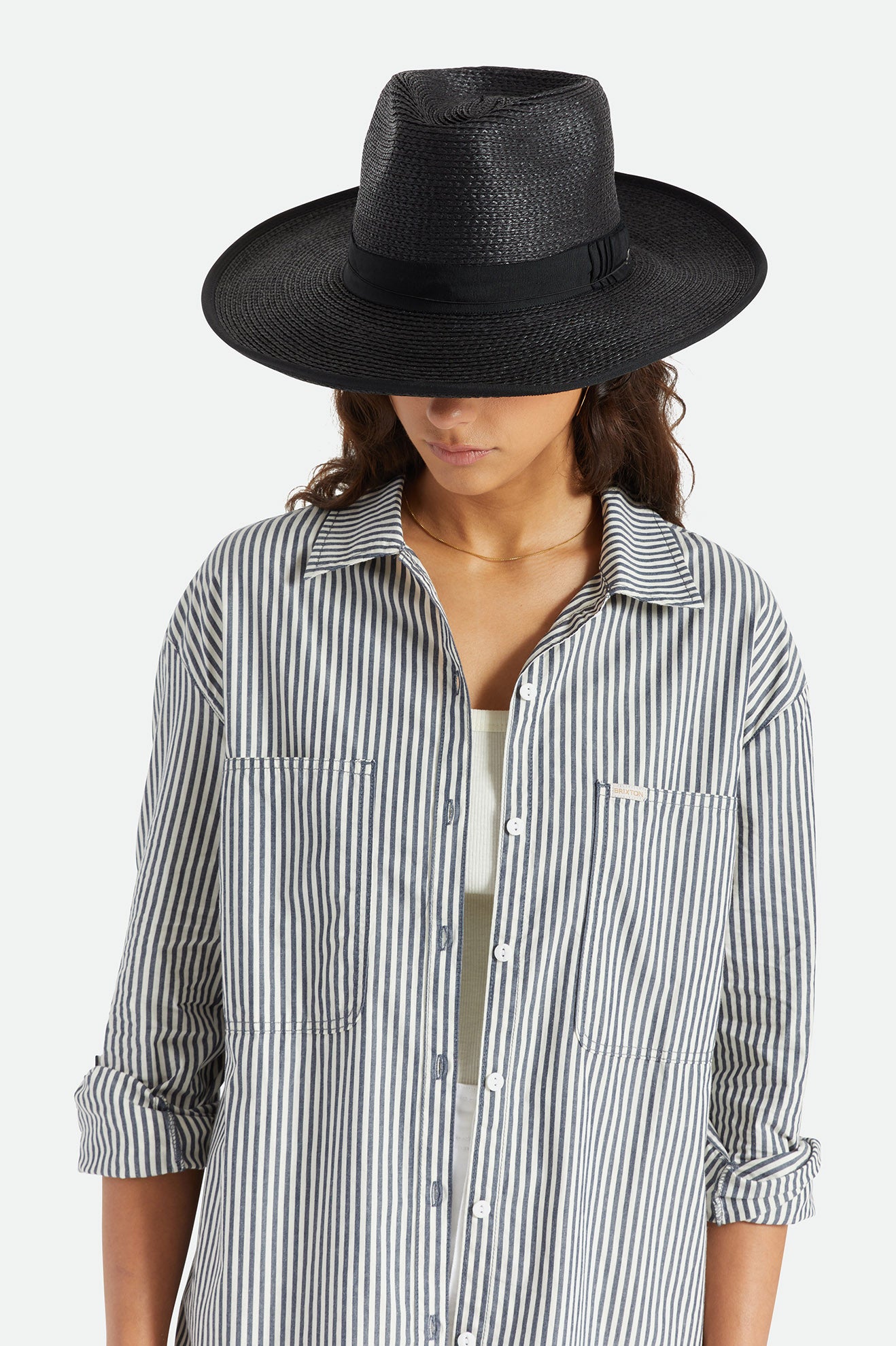 Brixton Reno Straw Hat Women's Hats Black | 678JMZOID