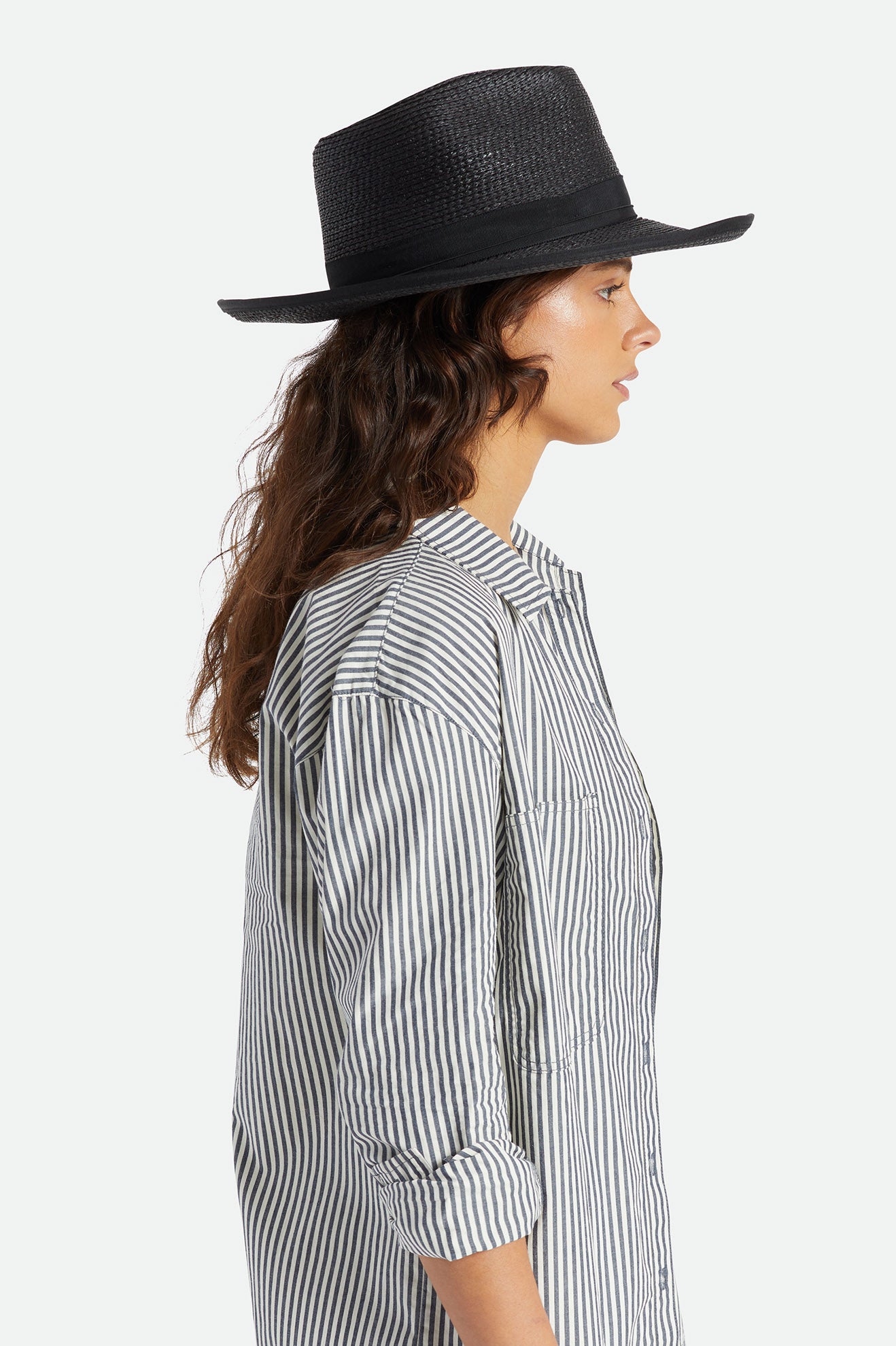 Brixton Reno Straw Hat Women's Hats Black | 678JMZOID